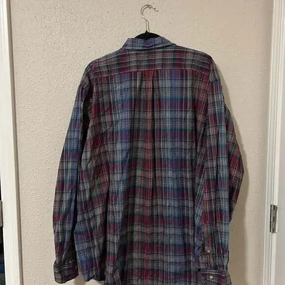 Polo Ralph Lauren Red/Green/Blue Plaid Flannel Long Sleeve Button Down Shirt - Picture 4 of 4